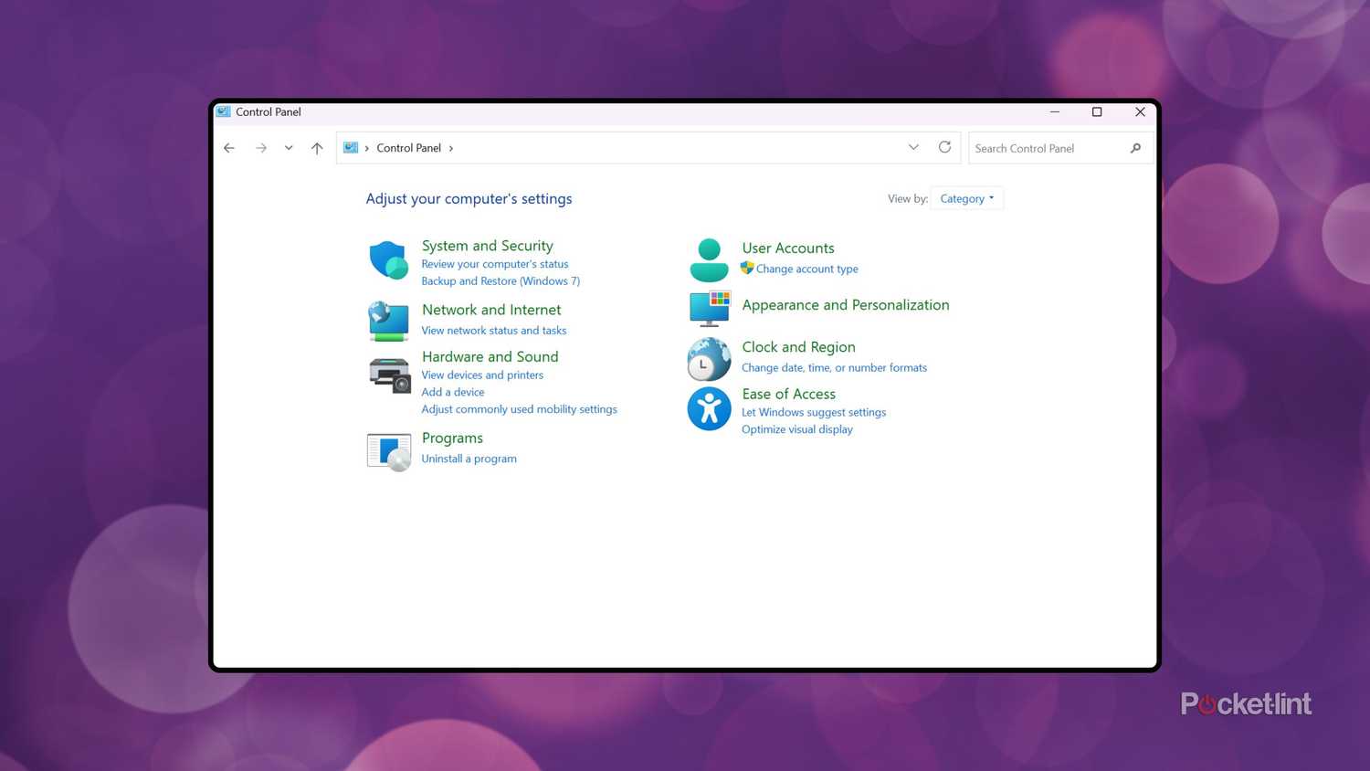 Windows 11 Control Panel screenshot