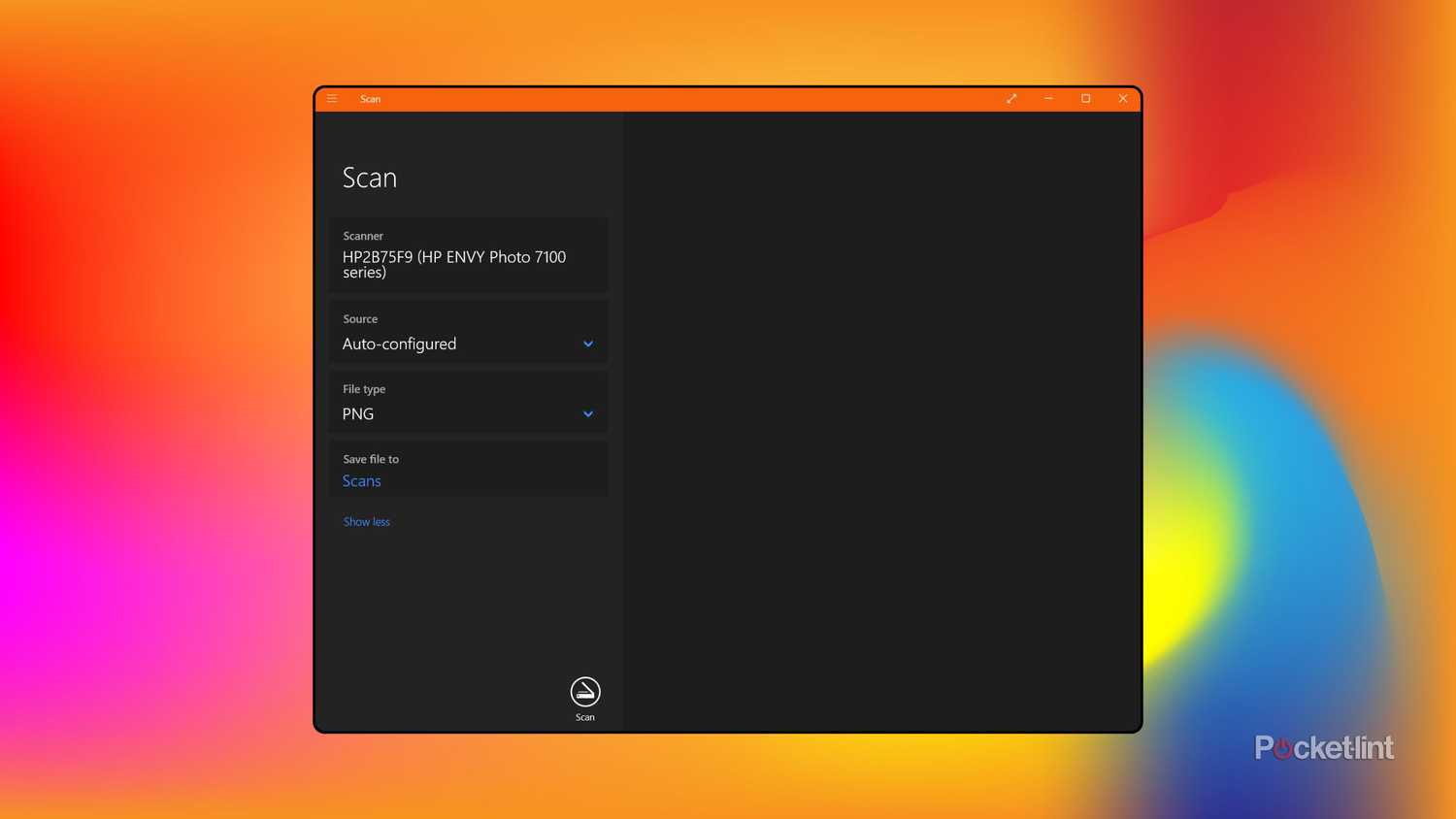 Windows Scan screenshot