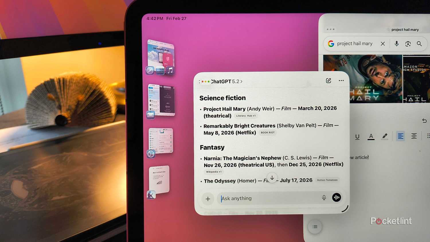 Stage Manager on an iPad. 
