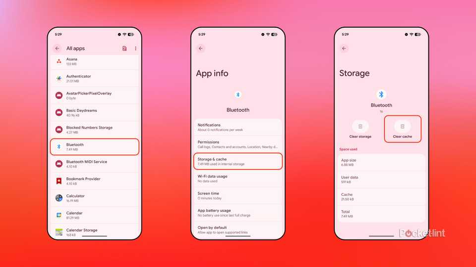 Android clear Bluetooth cache screenshots 2