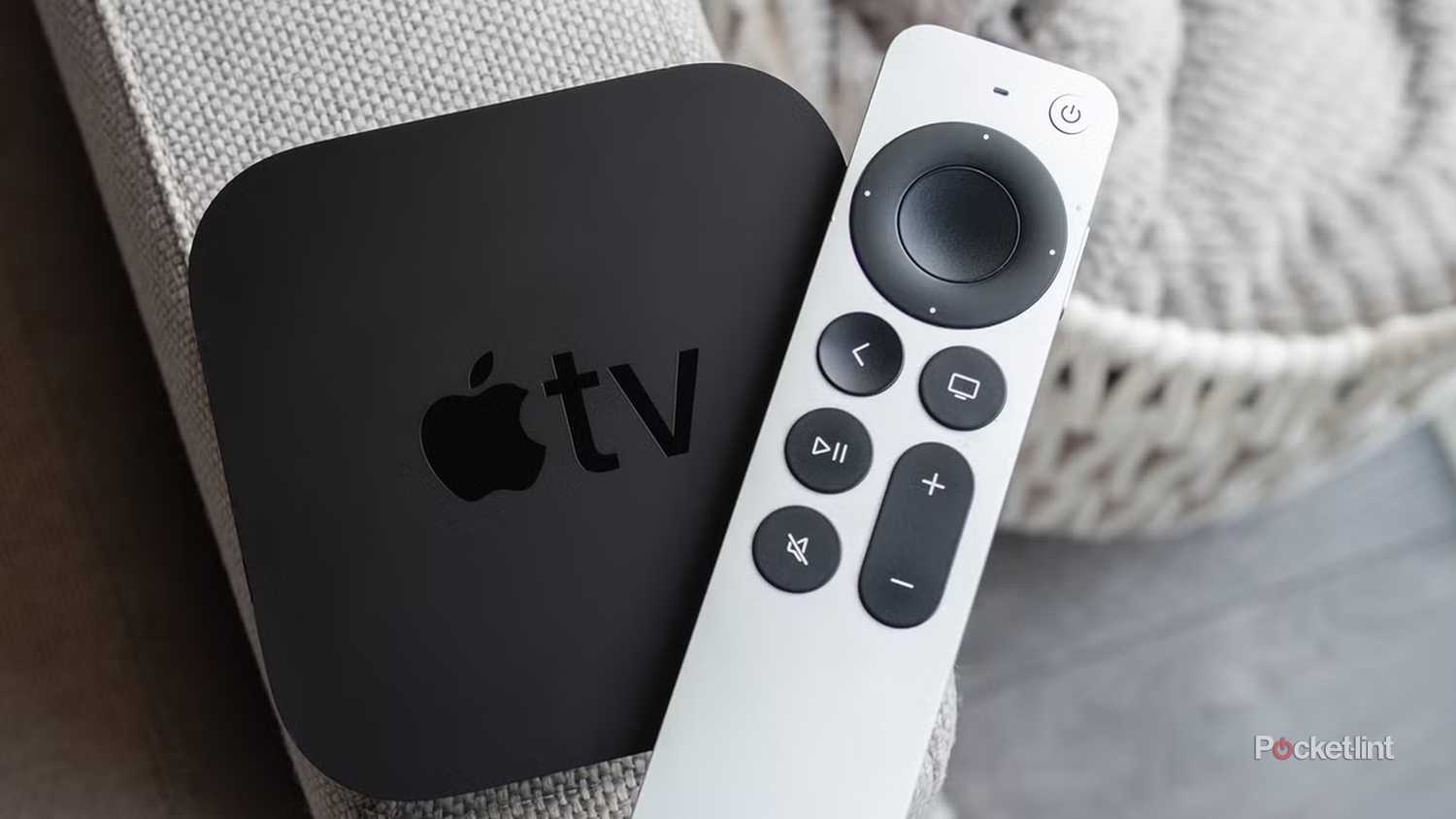 Apple TV with remote.