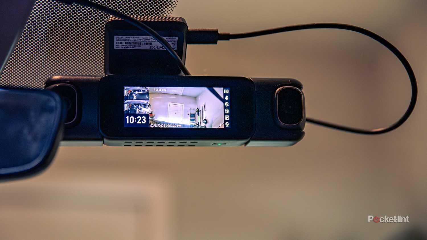 A still photo of the touchscreen of the Botslab G980H Dash Cam. 