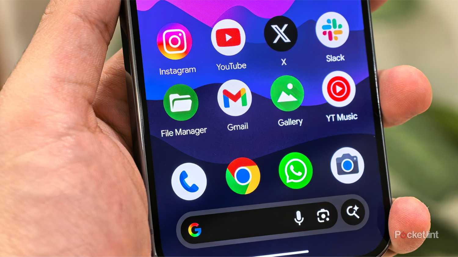 Android home screen highlighting Fossify File Manager app icon