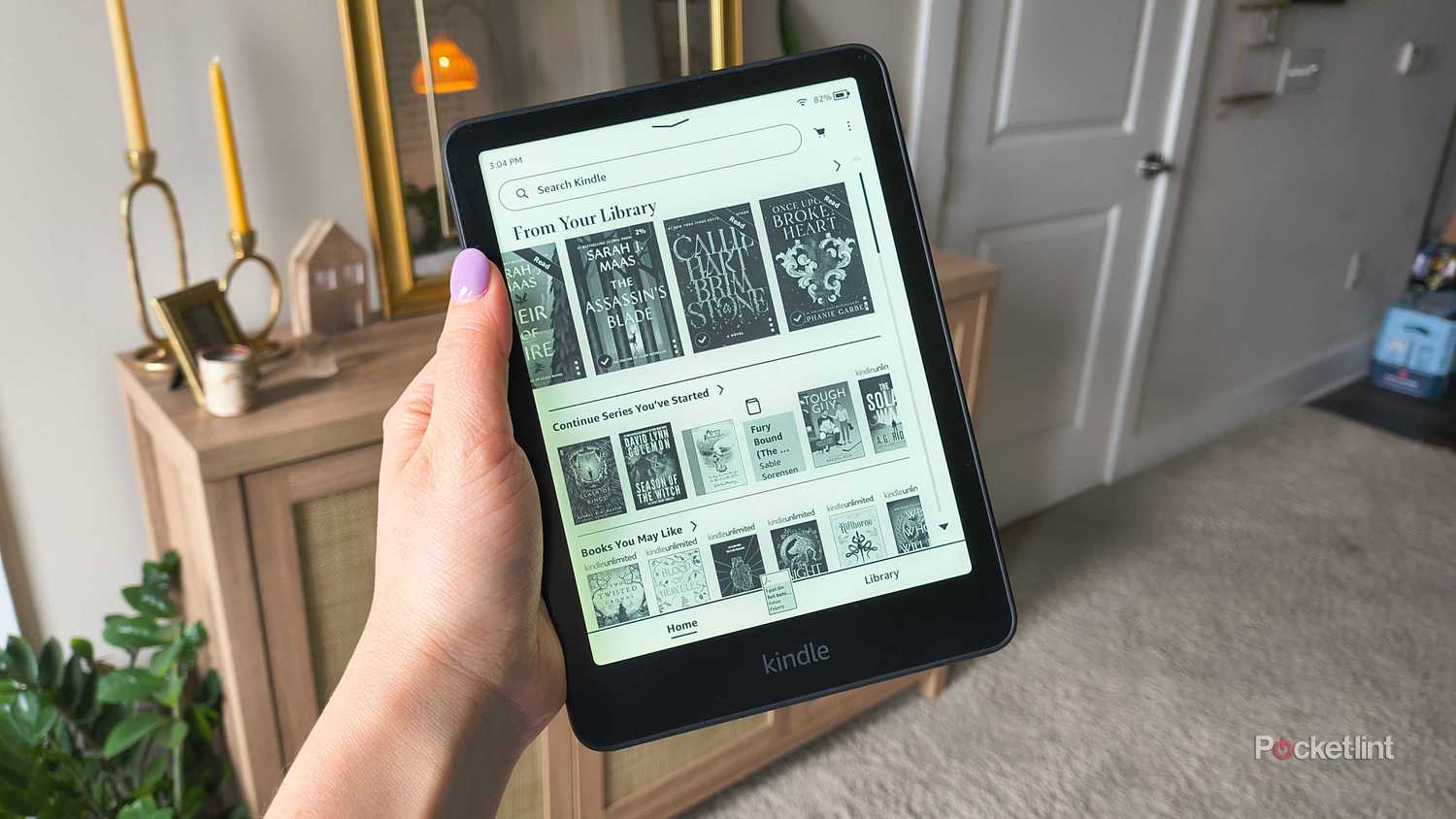 Home screen on a Kindle Paperwhite. 