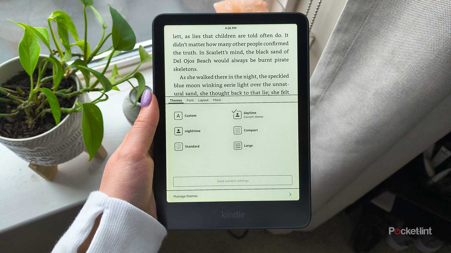 I found Kindle's secret custom reading modes