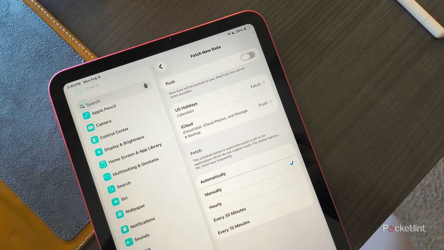 Fetch New Data on an iPad. 