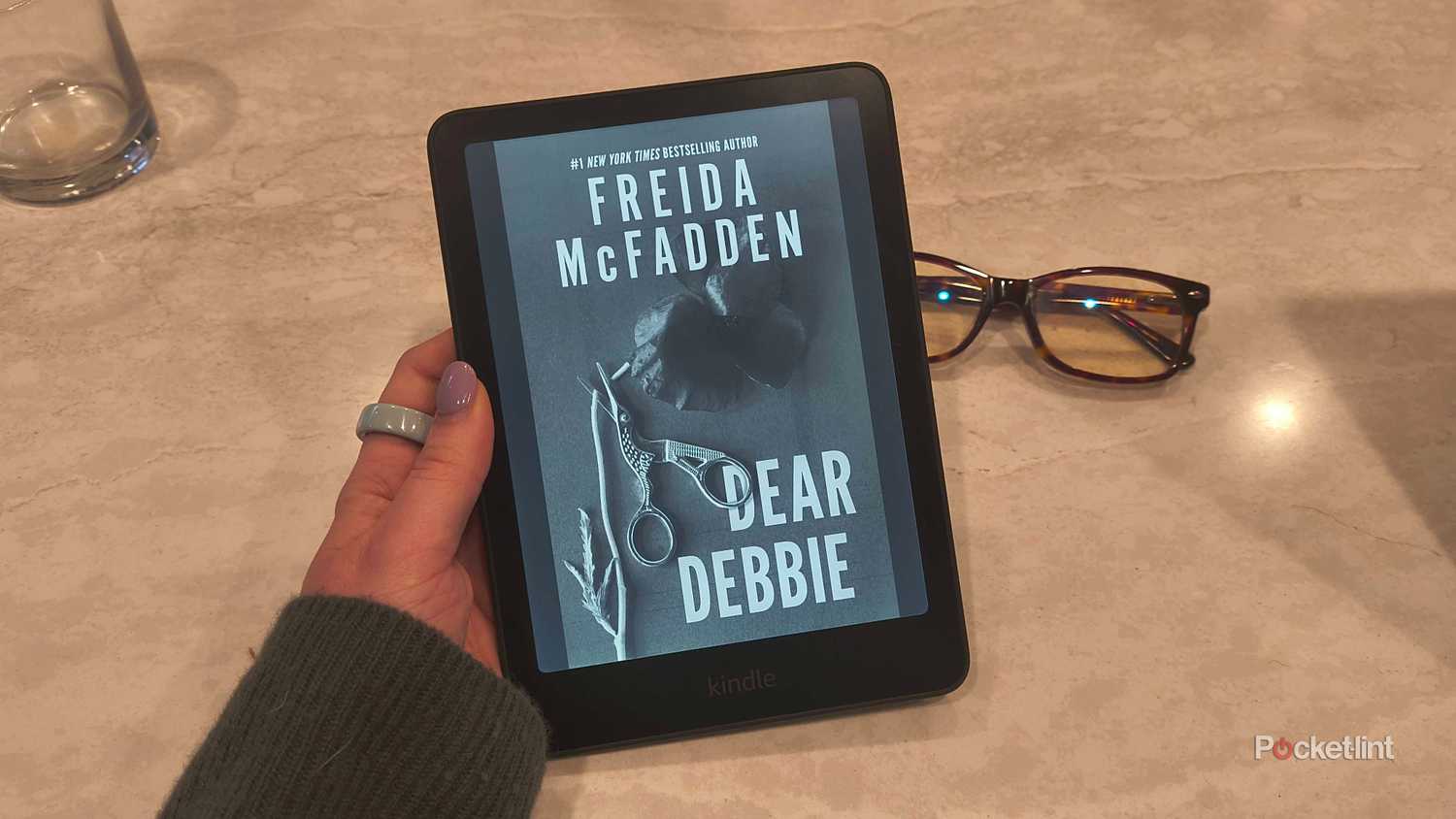 Dear Debbie on a Kindle.