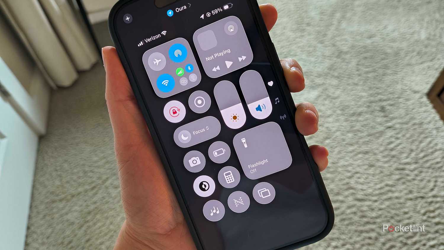 iOS control center. 