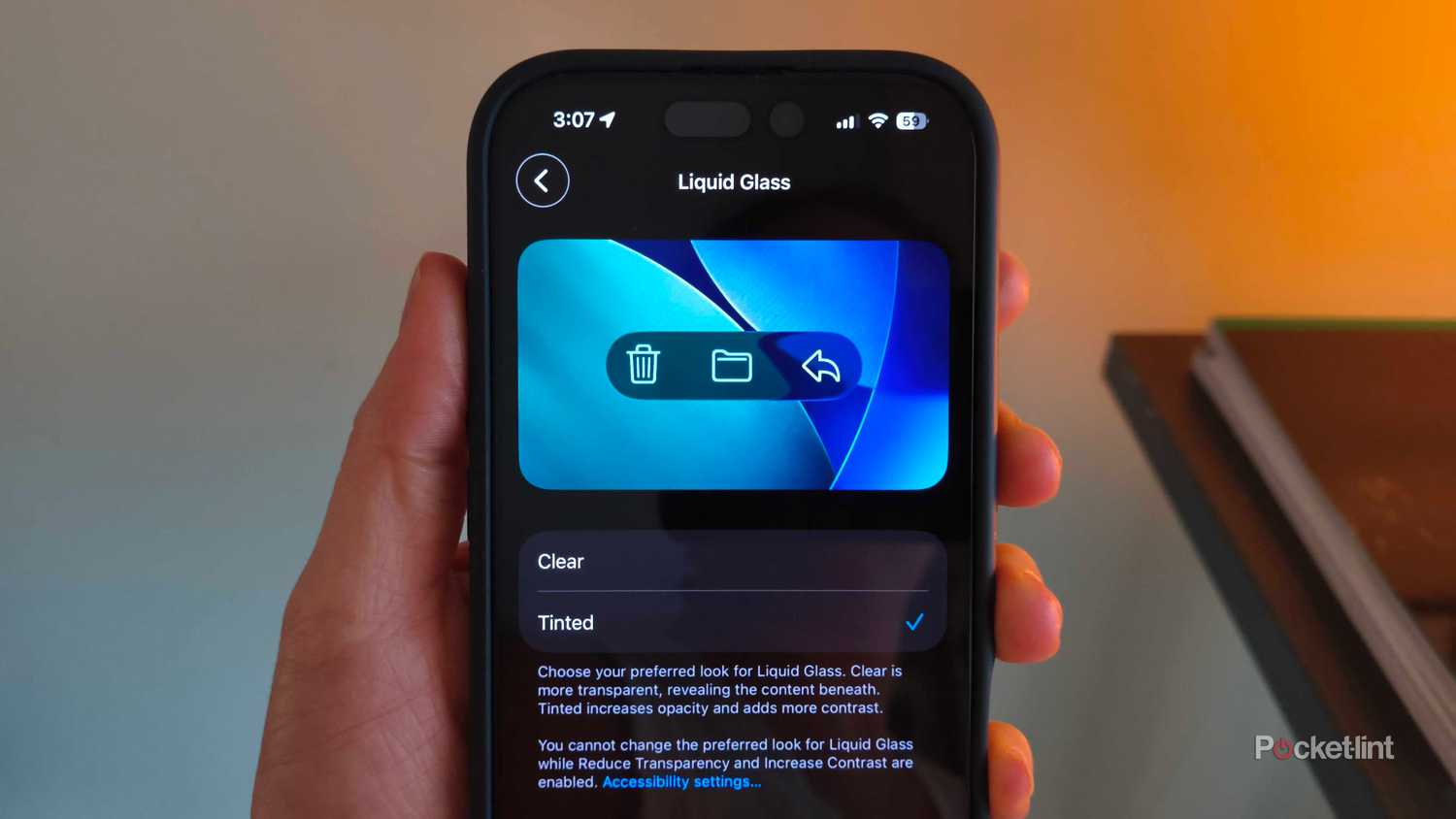 Tinting Liquid Glass. 