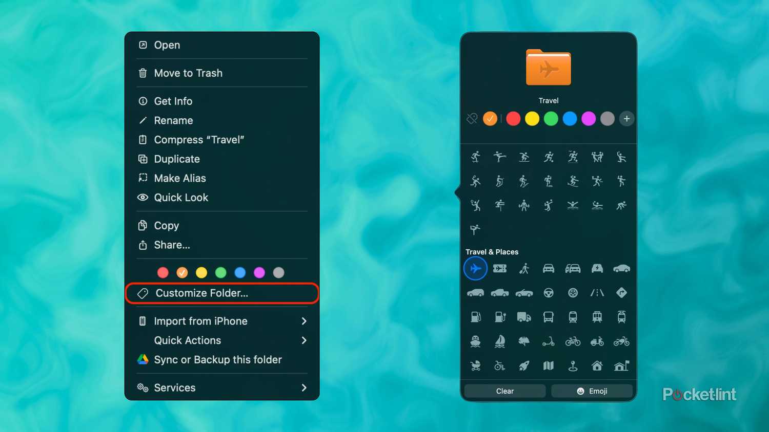 macOS 26 Finder Customize Folder