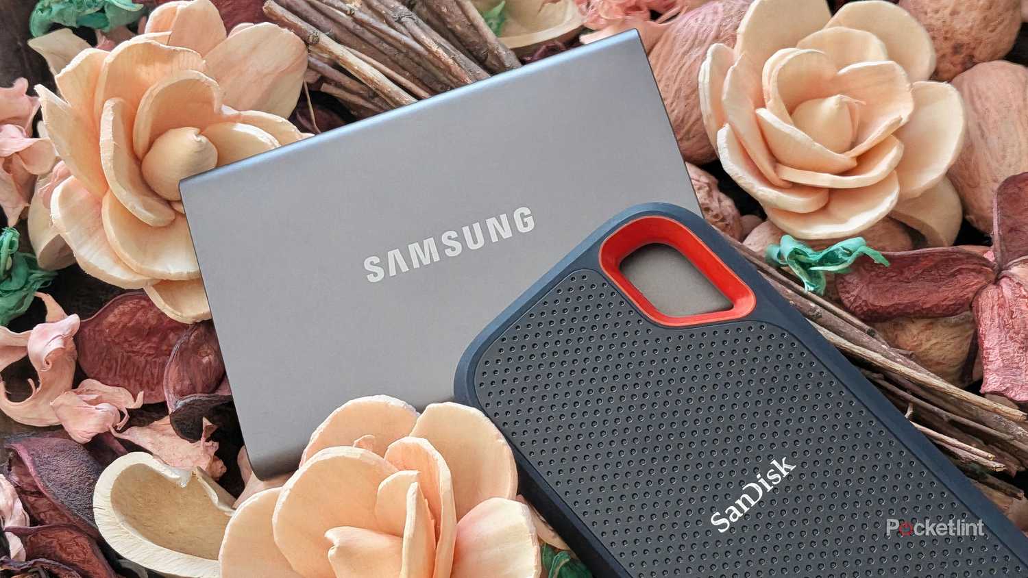 The Samsung Portable SSD T7 and SanDisk Extreme Portable SSD.