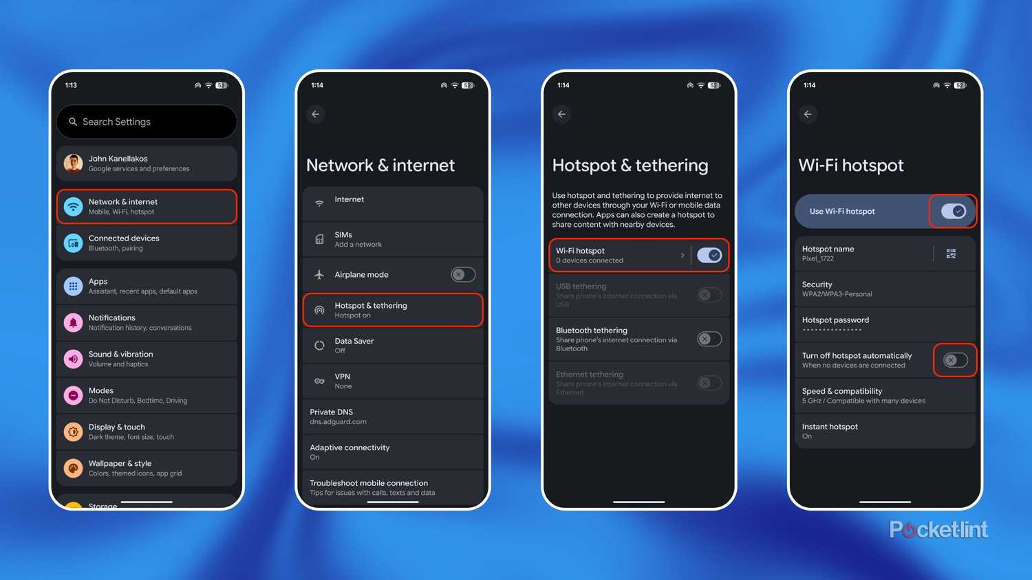 Android Wi-Fi extender screenshots