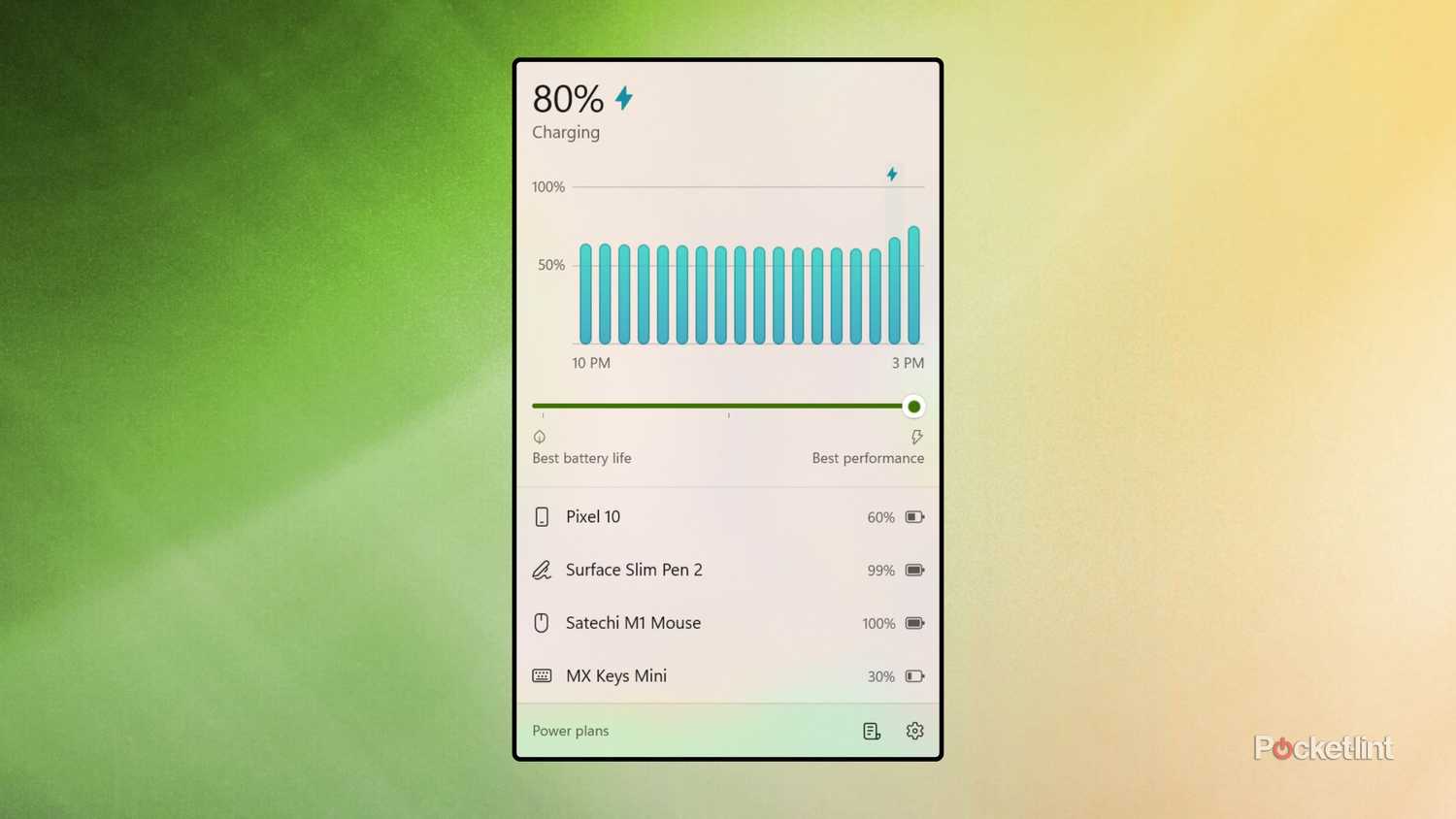Battery Flyout screenshot