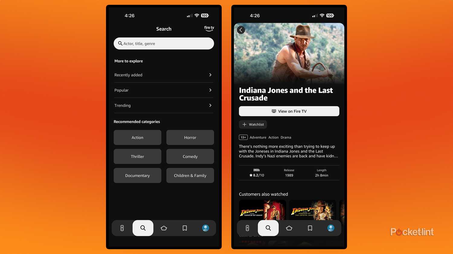 Fire TV search feature.