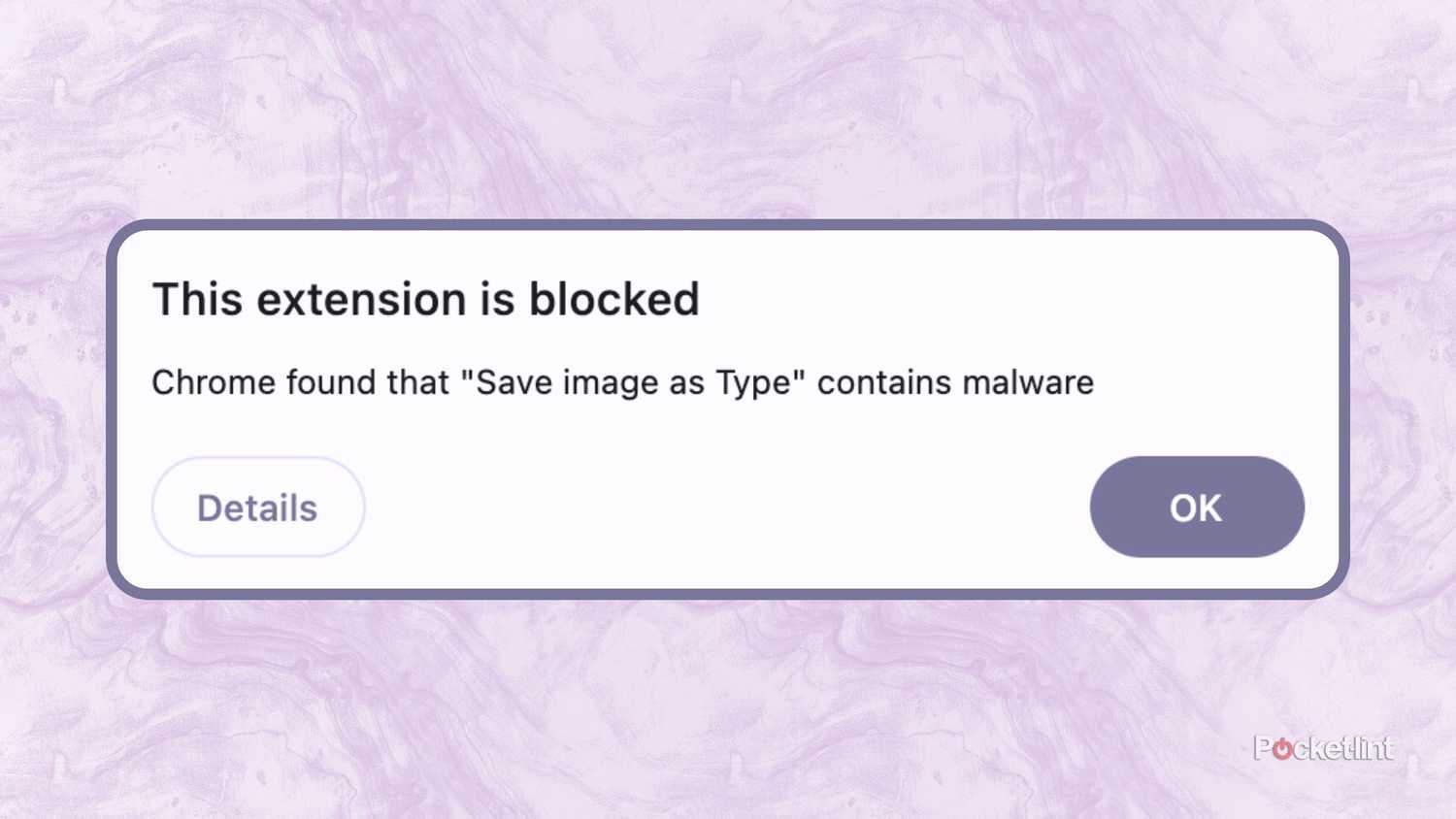 Google Chrome extension blocked screenshot