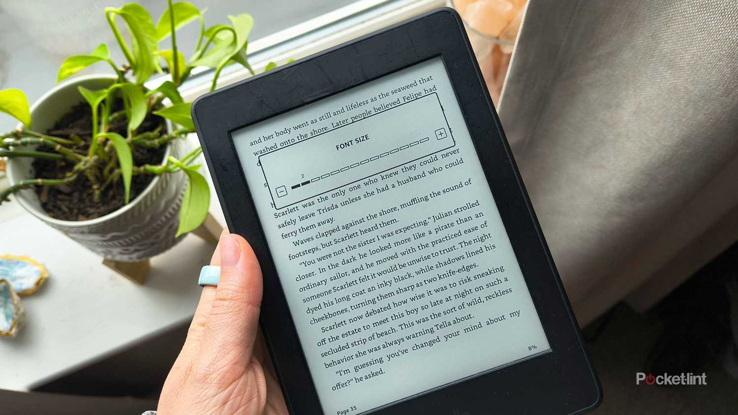 Font size on a 2015 Kindle Paperwhite.