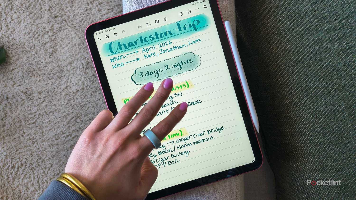 Swipe to undo in Apple Notes. 