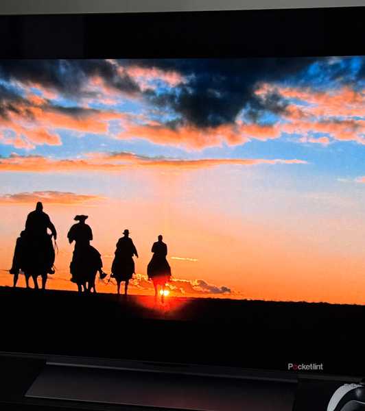 LG OLED TV with Indiana Jones and the Last Crusade playing.