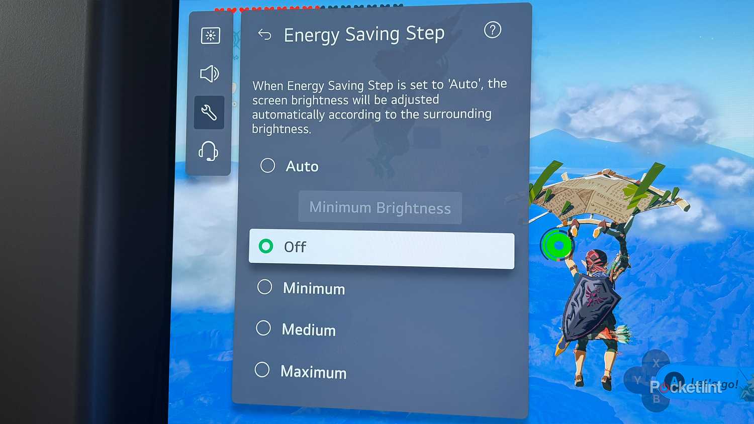 LG TV energy saving step.