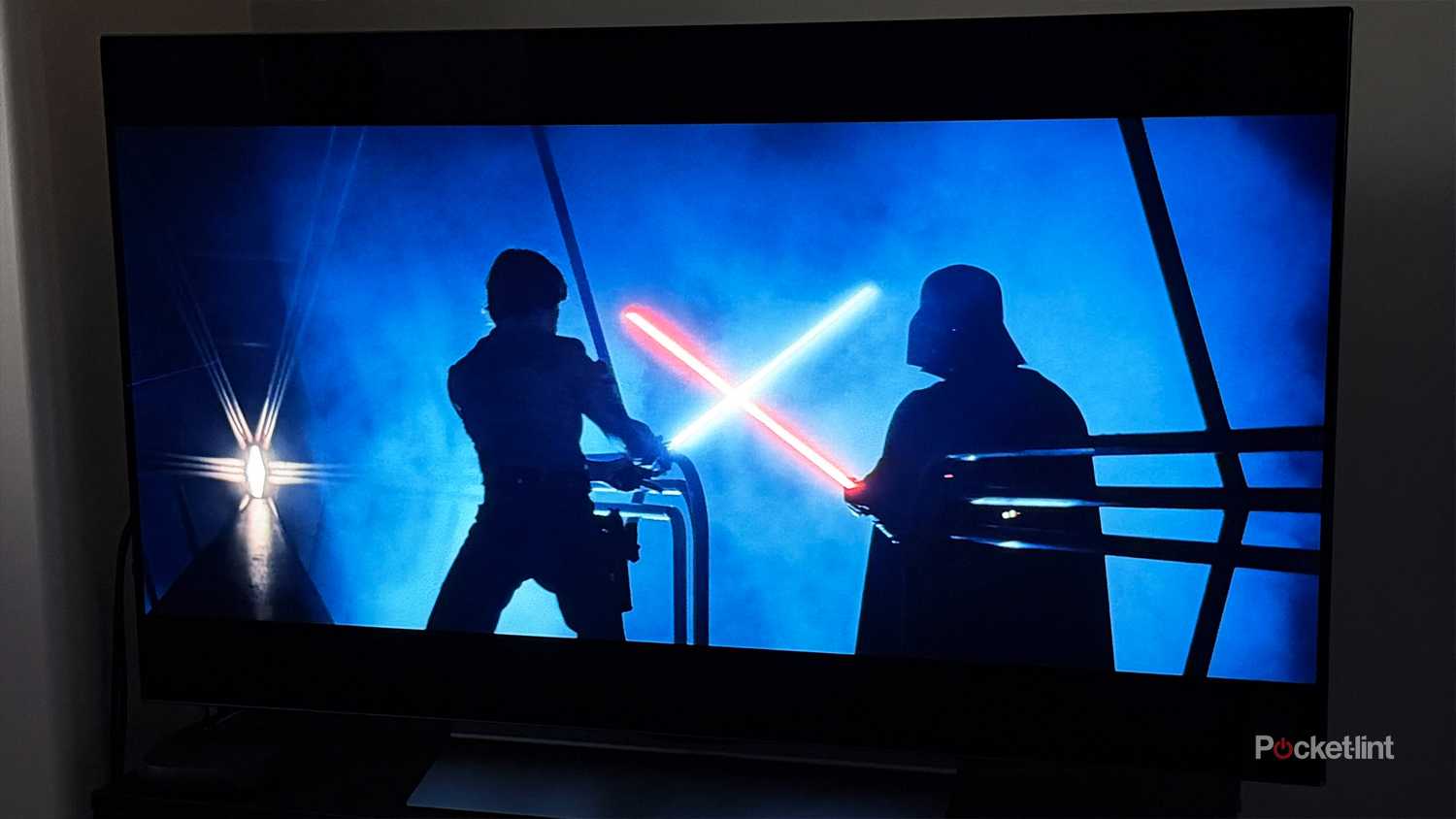 The Empire Strikes Back playing on an LG TV.
