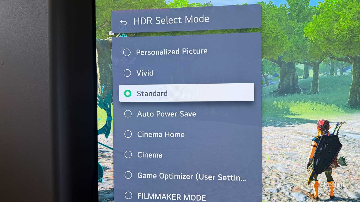 LG TV Picture Mode settings.
