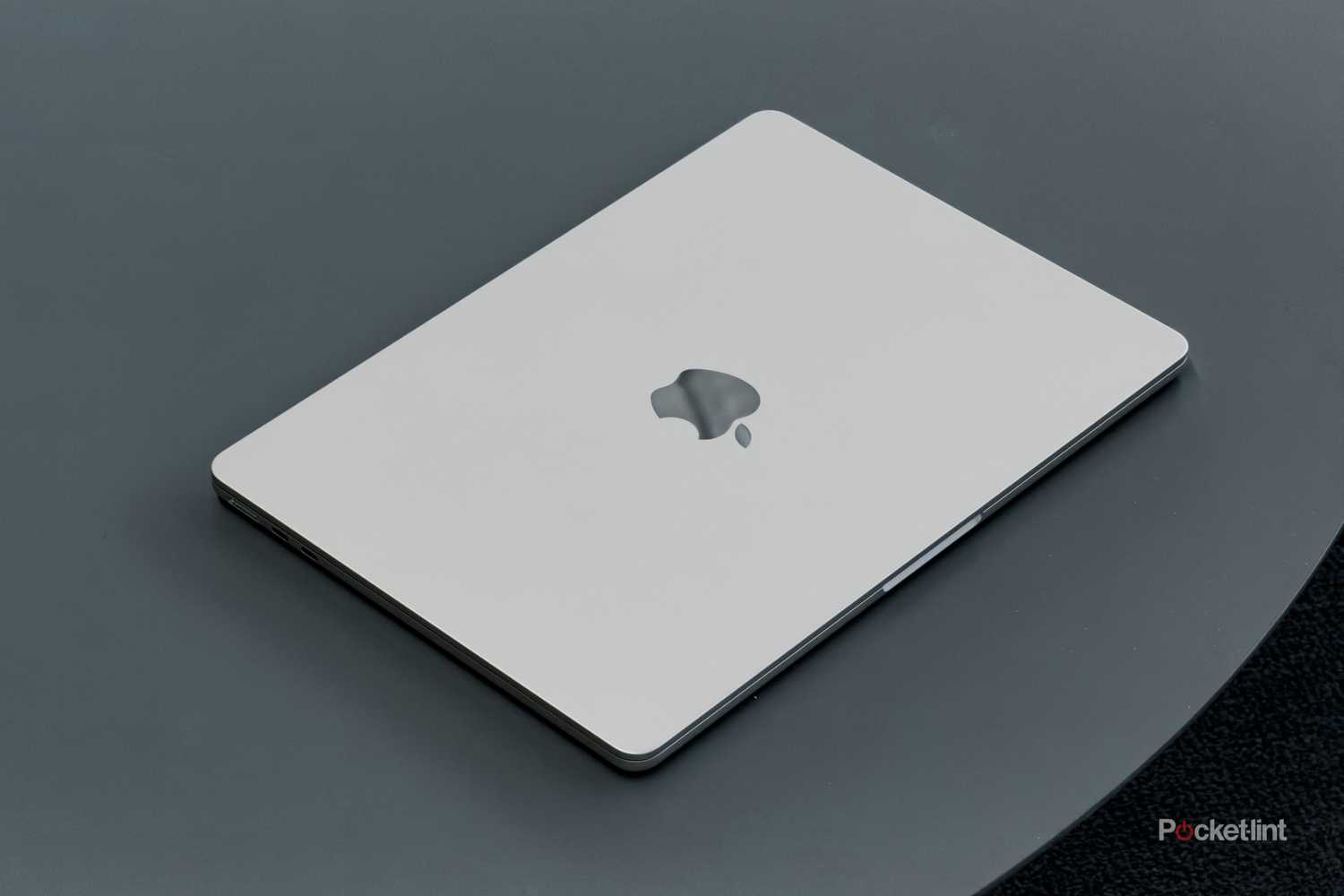 MacBook Air with M5 with lid closed on grey table