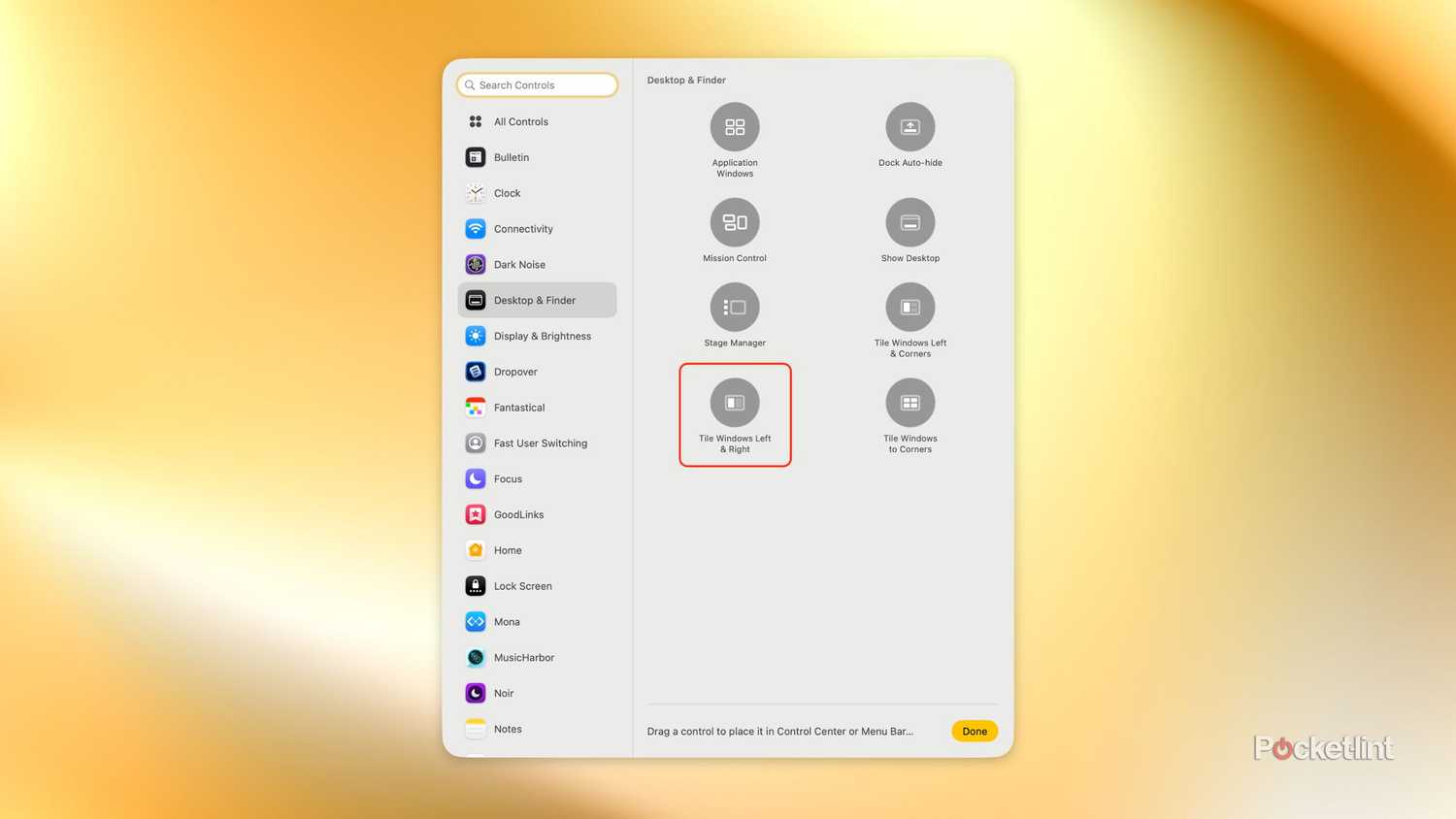 macOS 26 Tahoe Control Center Desktop & Finder