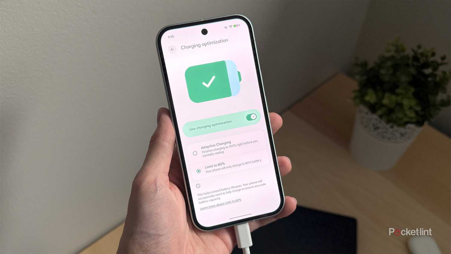 Pixel 80 percent charge limit.