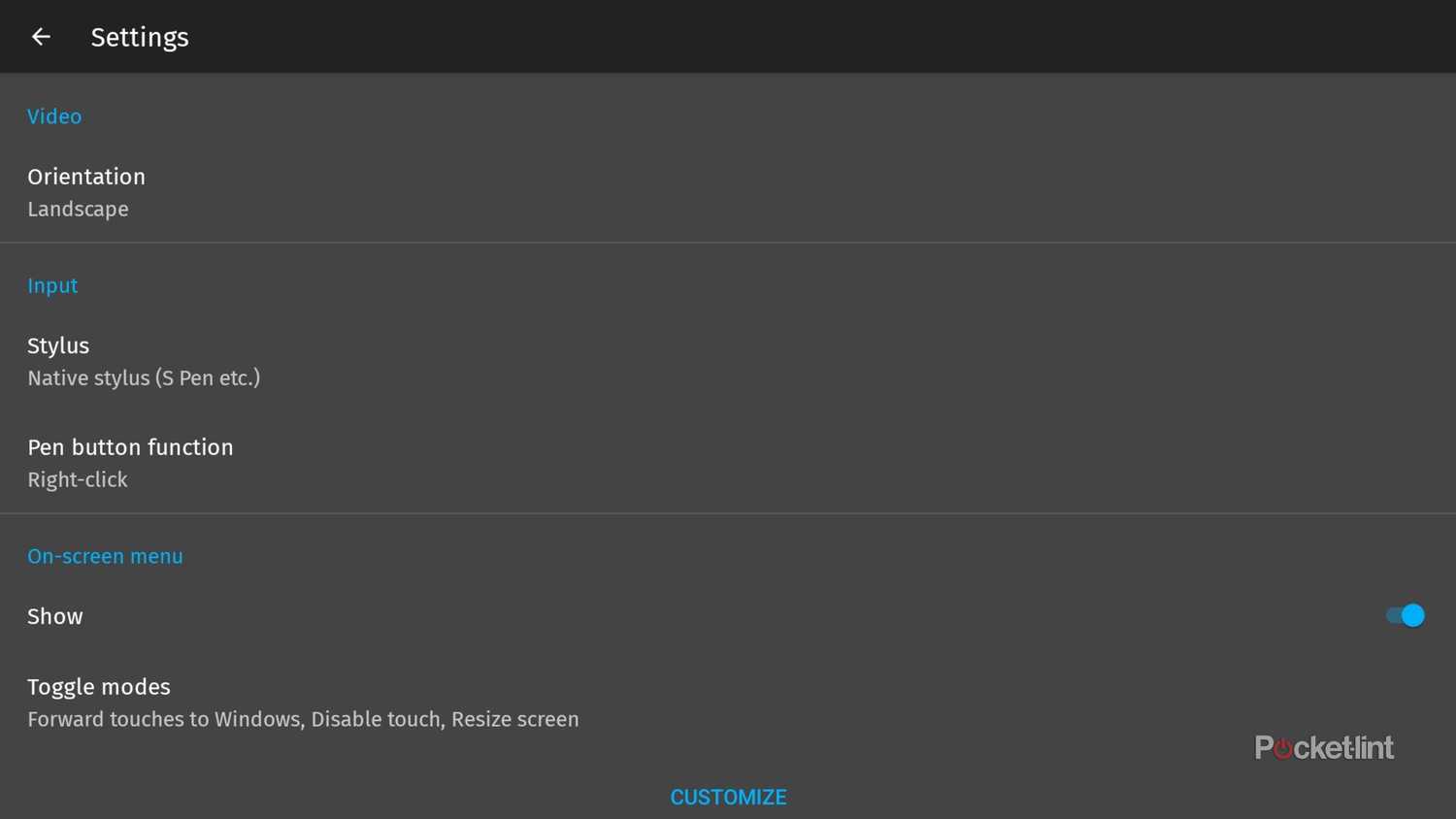 SuperDisplay Settings
