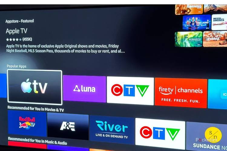 A picture of apps on a smart TV home screen.