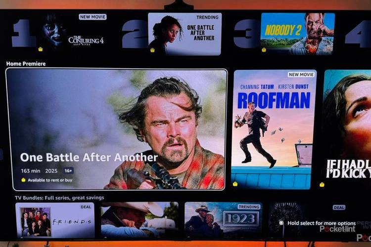 The Prime Video screen on a smart TV.