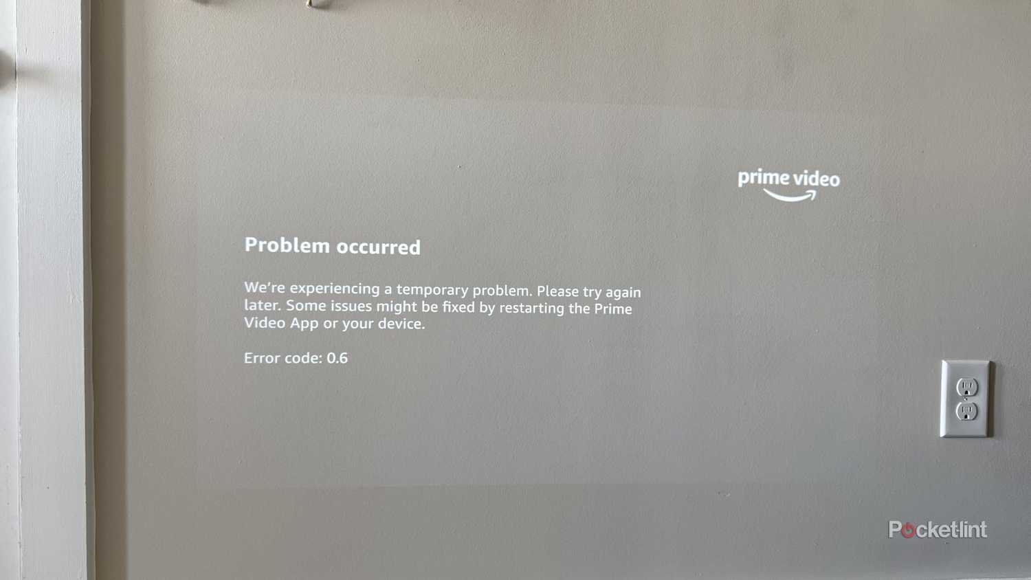 Projector Error Message I found a $200 projector perfect for impromptu movie nights