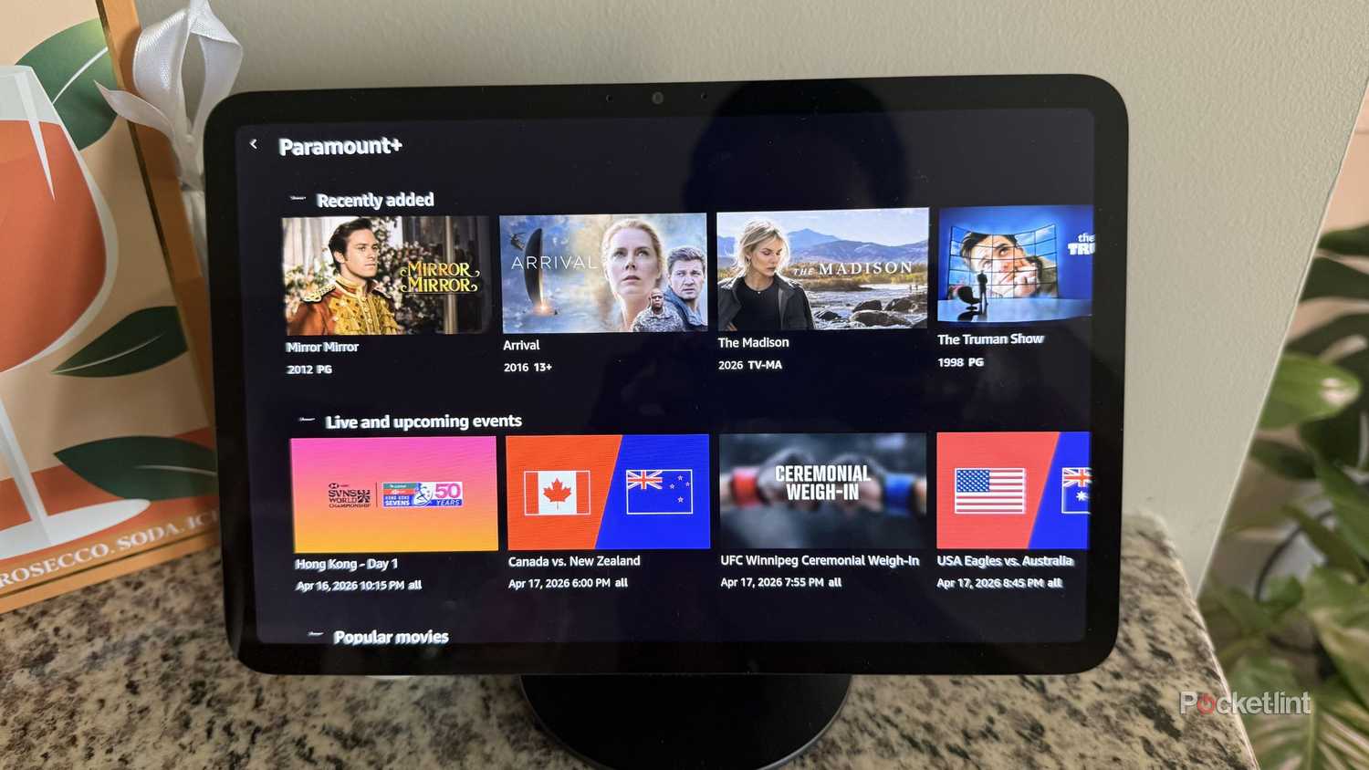 Paramount on an Echo Show. 