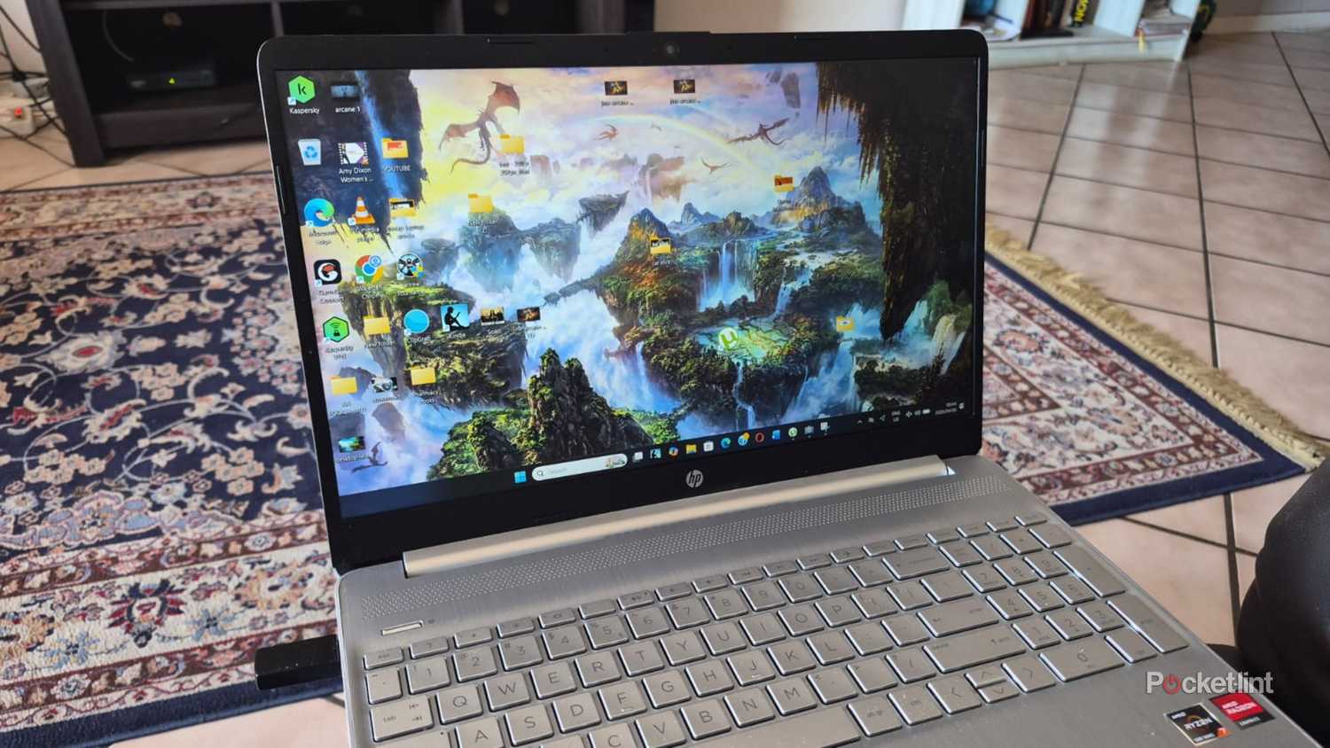 HP laptop side view