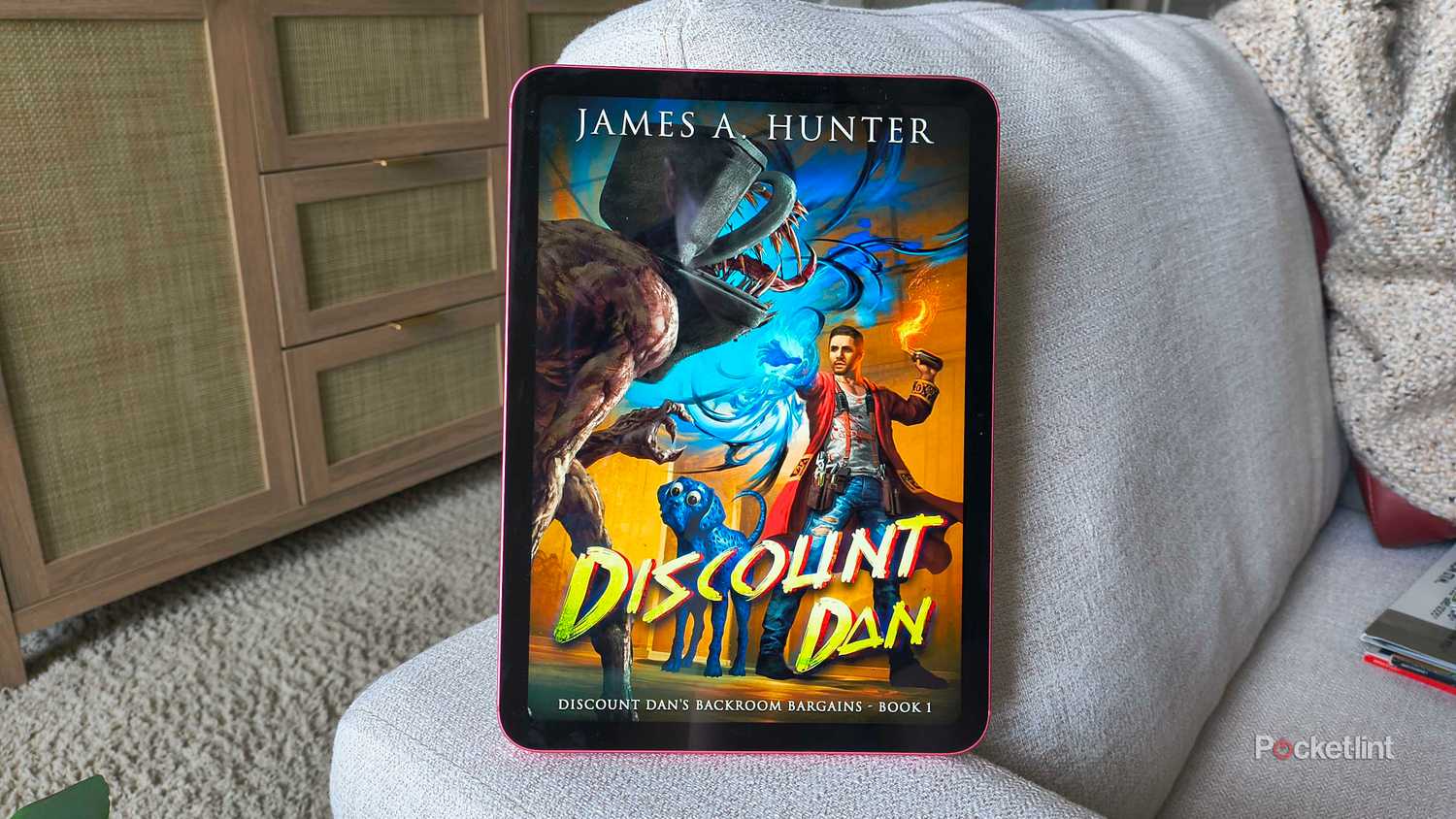 Discount Dan on an iPad. 