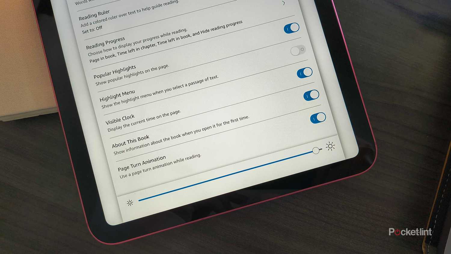 Page turn animations on an ipad kindle app. 
