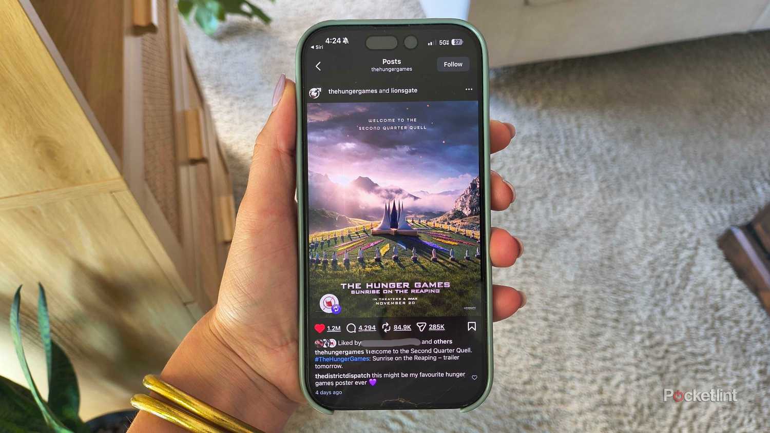 Instagram on an iPhone. 