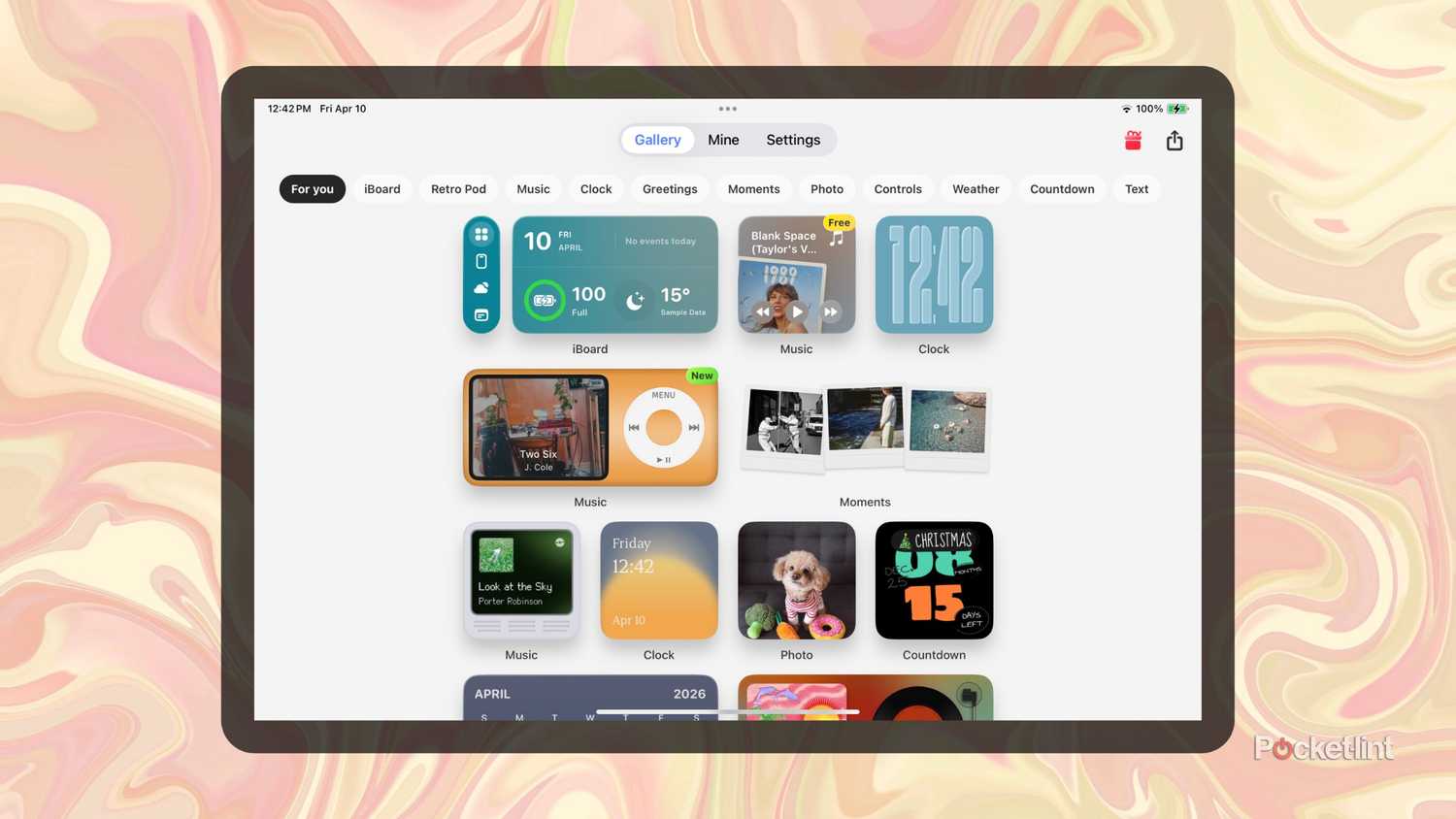MD Widgets screenshot