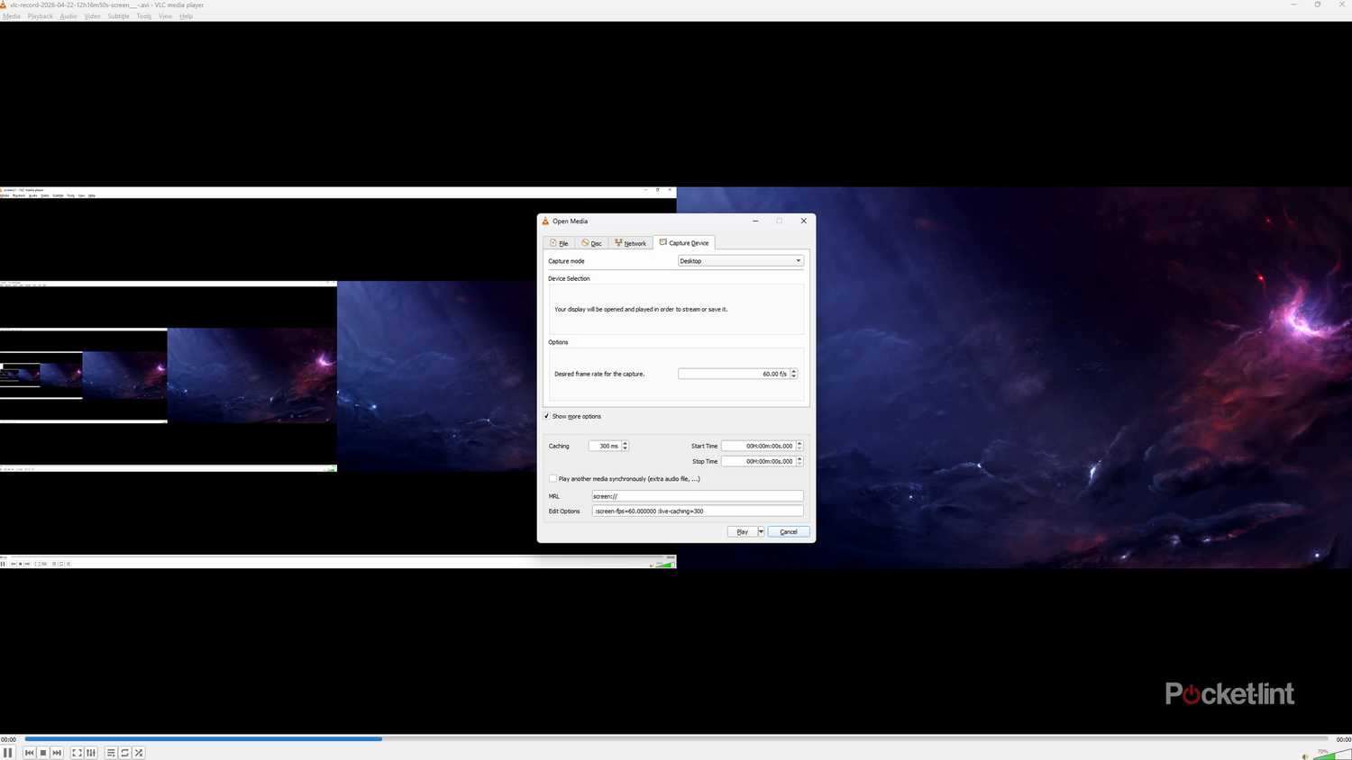 Desktop capture tool in VLC.