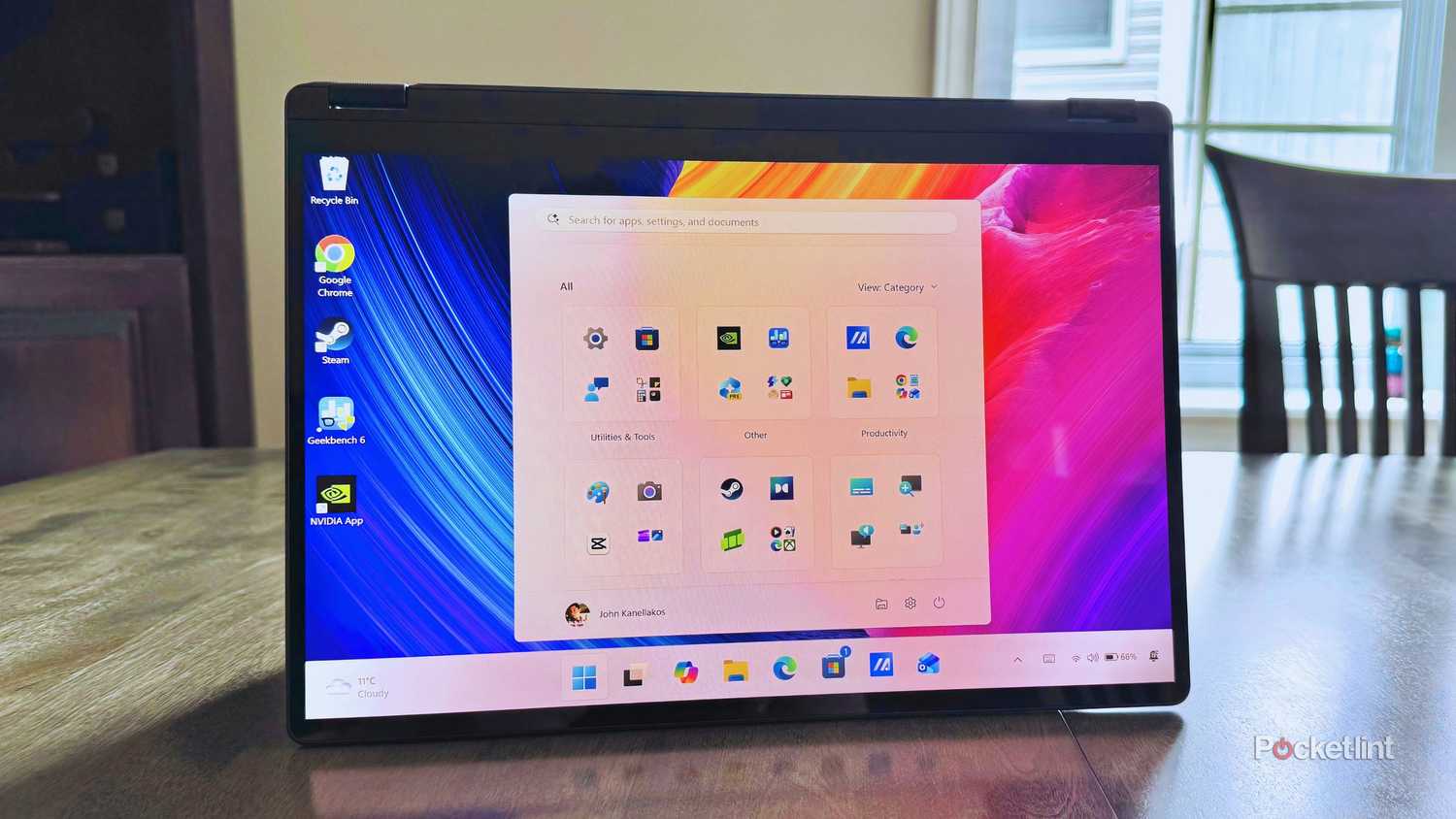 The Windows 11 Start Menu.