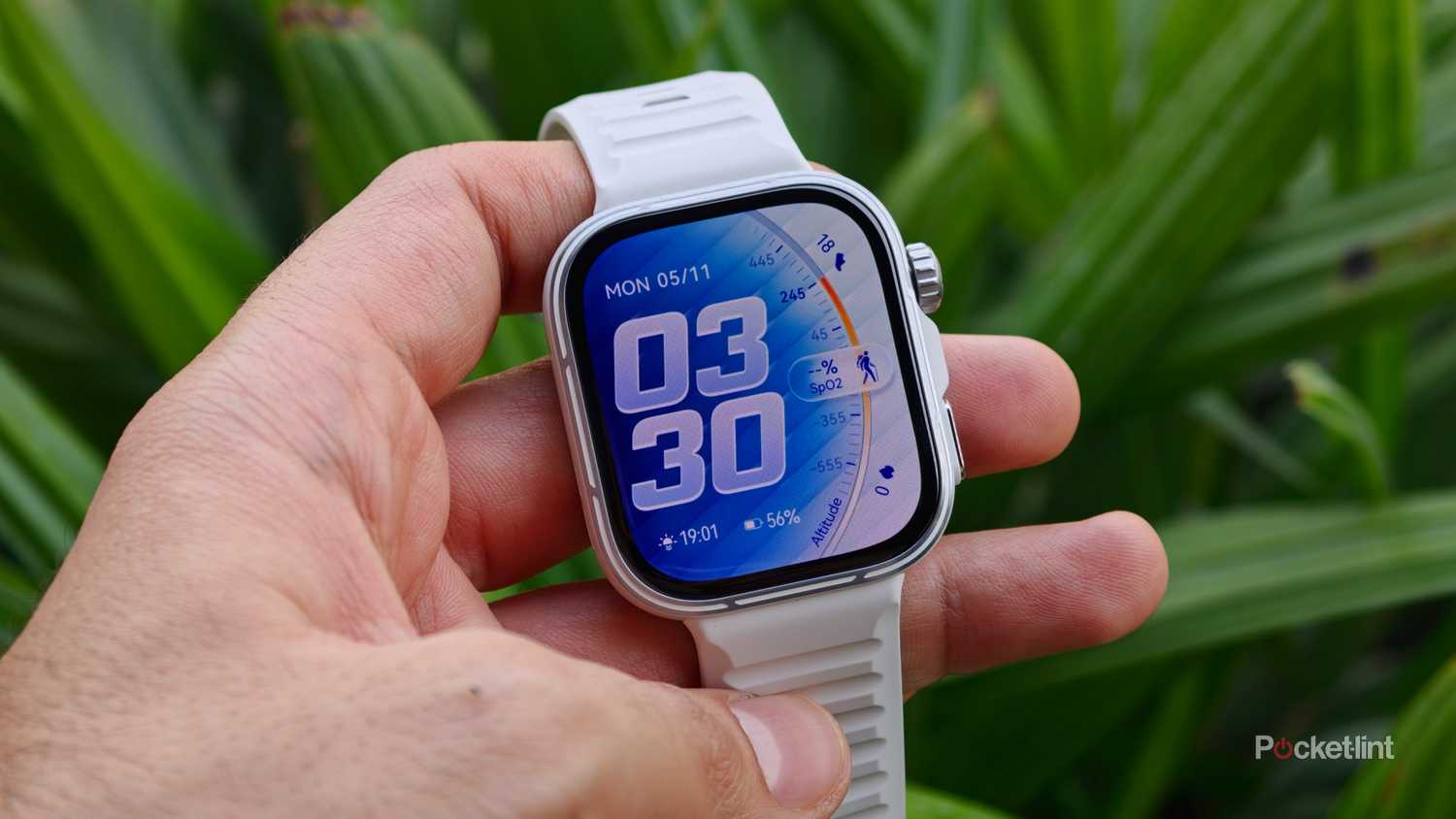 Huawei Watch Fit 5 Pro in hand