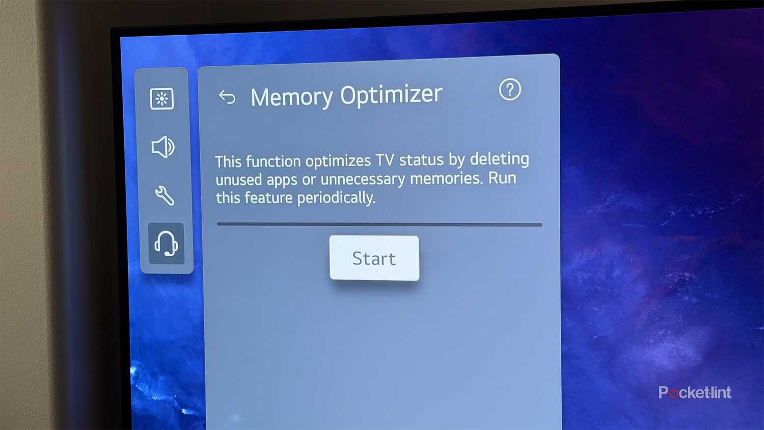 Memory Optimizer feature on LG TV.