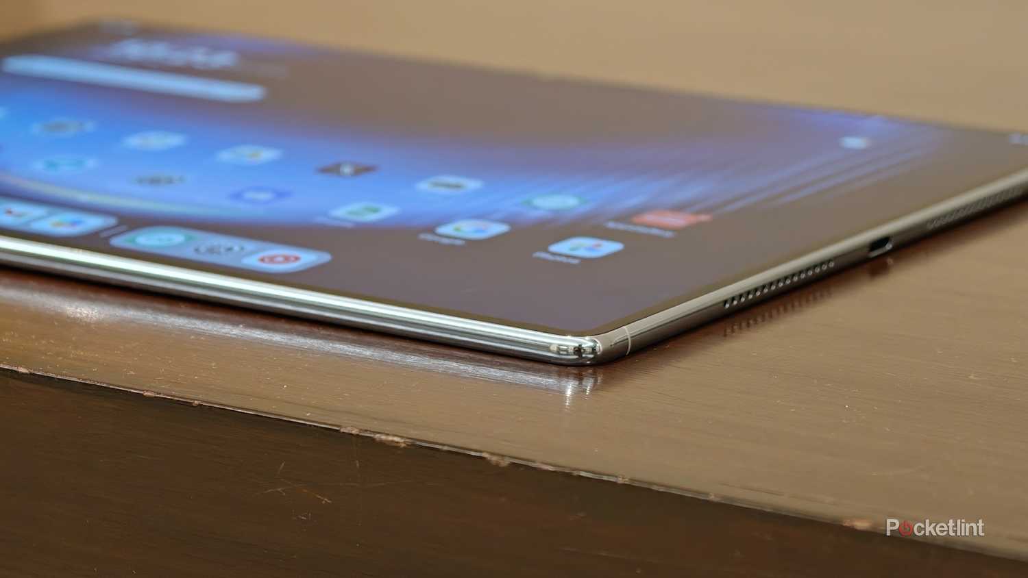 Showing the thinness of the Huawei MatePad Pro Max