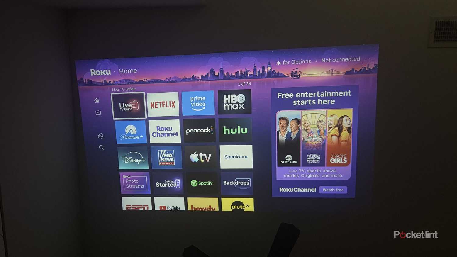 I plugged a Roku into my projector and leveled up my movie nights for free