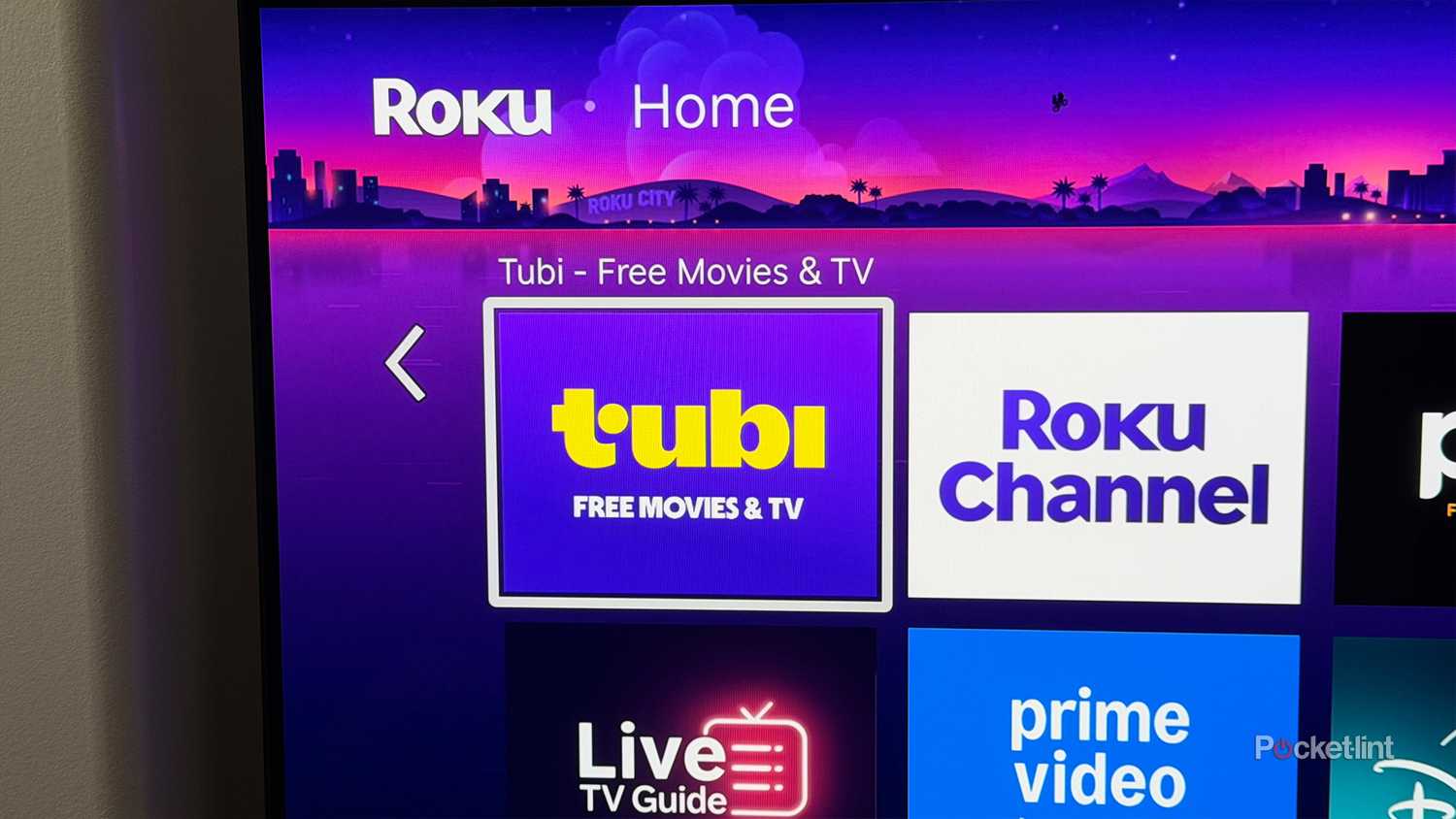Tubi app on Roku.