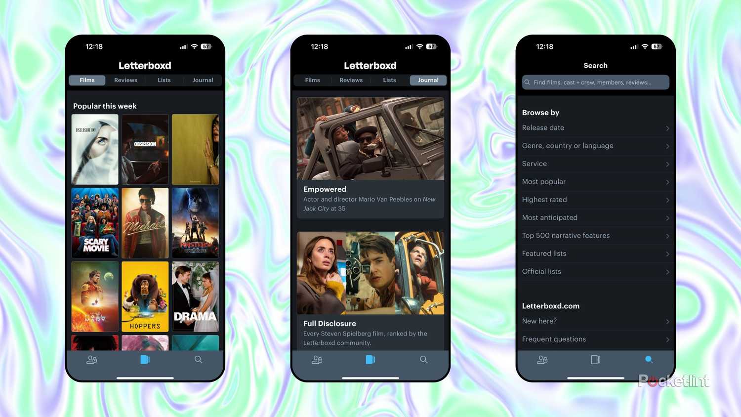 Letterboxd screenshots