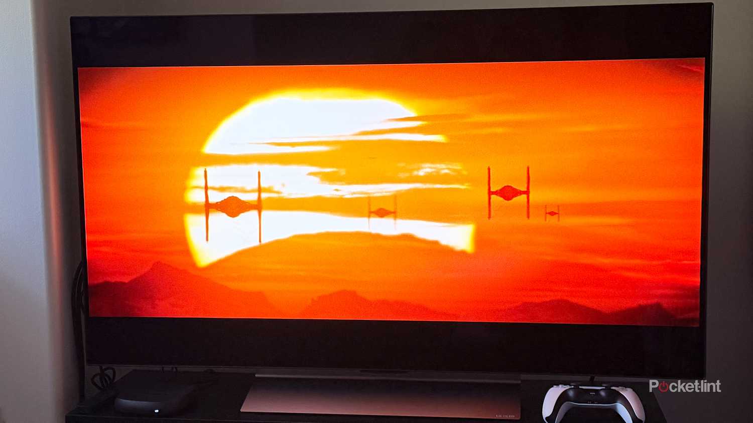 Star Wars The Force Awakens playing on a PS5 connected to an LG TV.