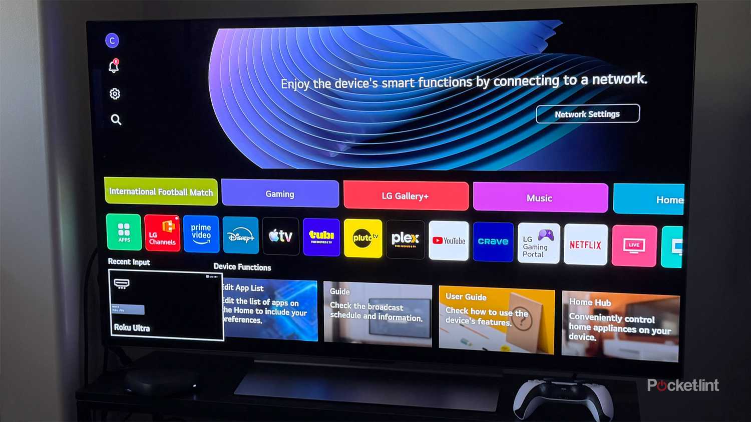 LG TV with Wi-Fi turned off.