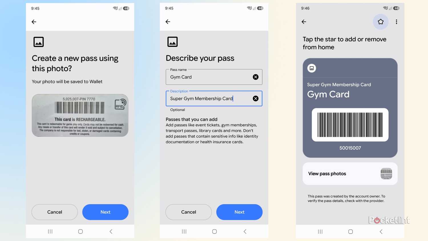 Google Wallet Membership