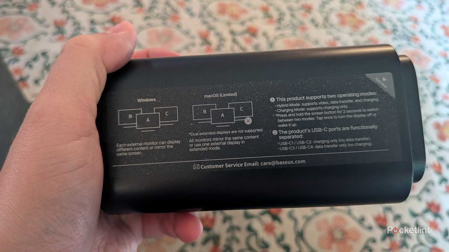 The back of a USB-C hub.
